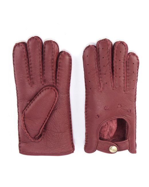 Australia Luxe Red Motorradhandschuhe Aus Leder, Windsor-Handschuhe