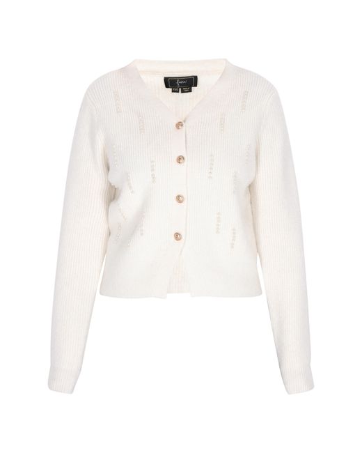 faina Vest Wolwit in het White