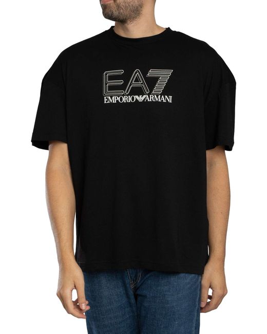 EA7 Echo Graphic T-Shirt in het Black voor heren