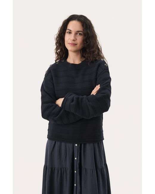 Part Two Pullover Relaxed Fit in het Blue