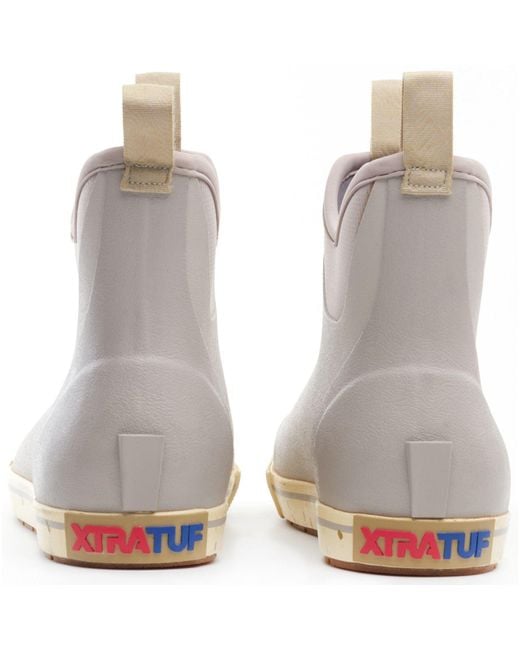 XtraTuf Gray Ankle Deck Camp Boot Rubber Wellington Boots for men