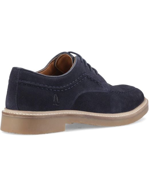 Hush Puppies Blue Genny Leather Lace-Up Shoes for men