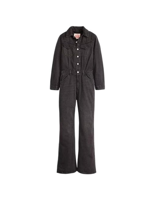Levi's Levis Denim Jumpsuit in het Black