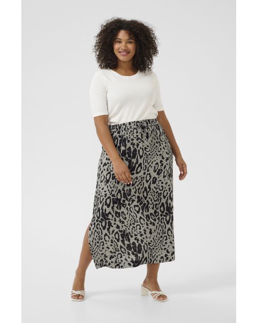 Kaffe Rok Regular Fit Moonstruck / Black Animal in het Multicolor
