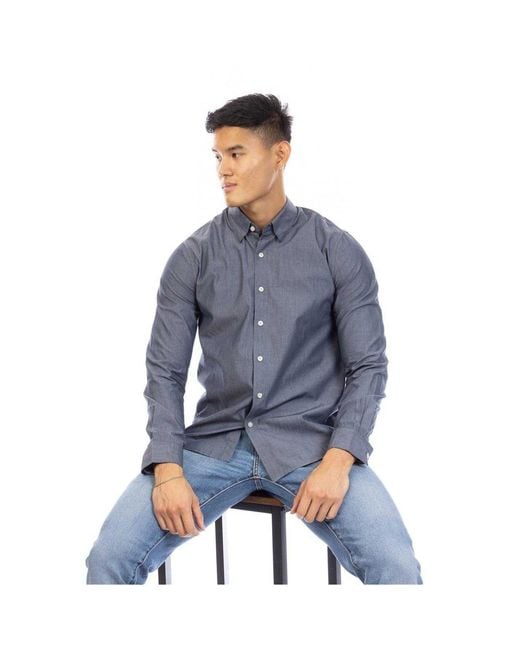 Peter Werth Button-Down Overhemd (Donkere) in het Blue voor heren