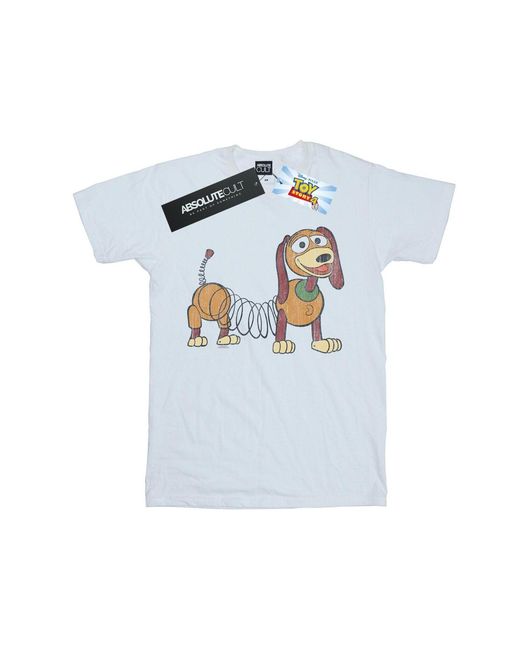 Disney Blue Toy Story 4 Slinky Pose T-Shirt Cotton for men