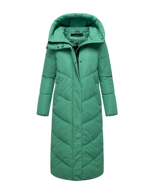 Marikoo Wintermantel Ranjaa Gewatteerd Met Capuchon & Reflecterende Details in het Green