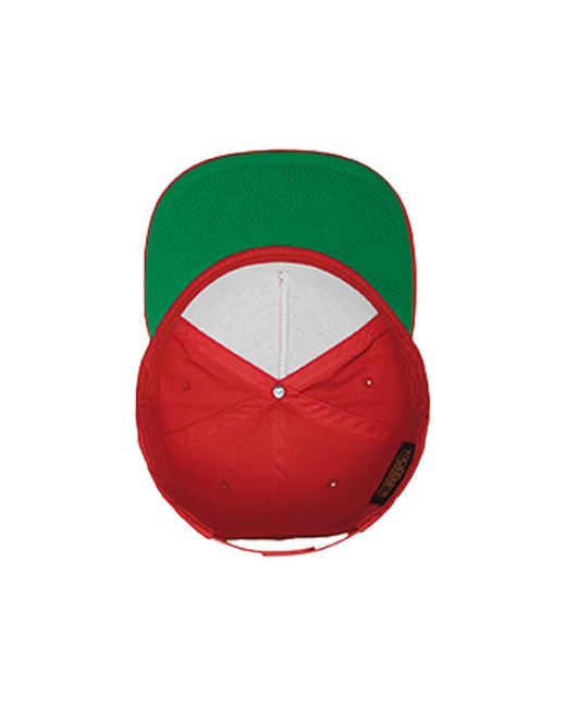 Flexfit Red "Classic" Snapback Mütze 5 Segmente