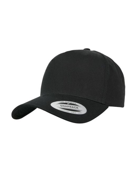 Flexfit Black "Classic" Snapback Mütze 5 Segmente