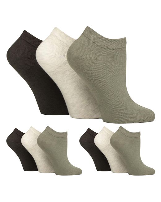 IOMI Green 9 Pack Diabetic Trainer Socks