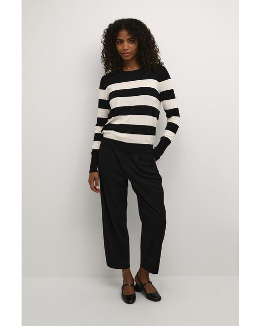 Kaffe Pullover Regular Fit Offwhite in het Multicolor