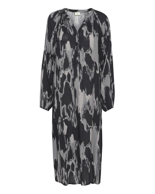 Kaffe Gray Kleid Loose Fit/ Graphic Print