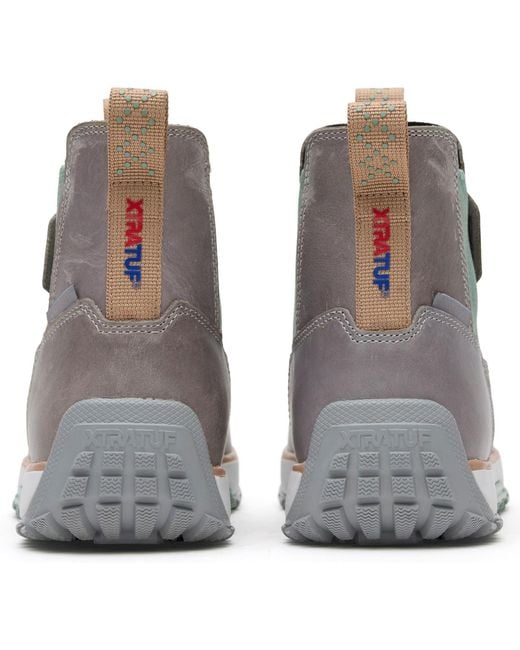 XtraTuf Gray Ankle Deck Leather /Iceberg Wellington Boots