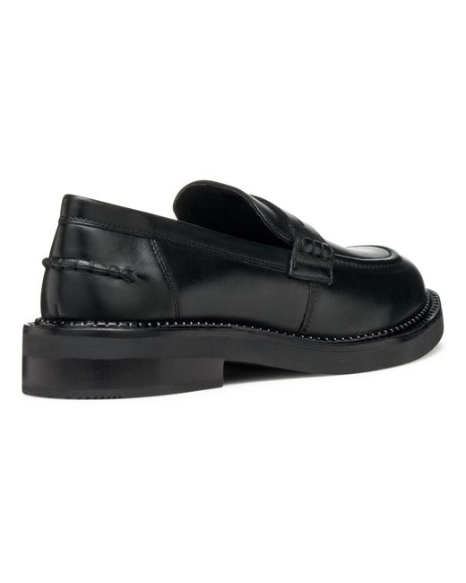 Geox Black D Serilda E Leather Moccasins Shoes