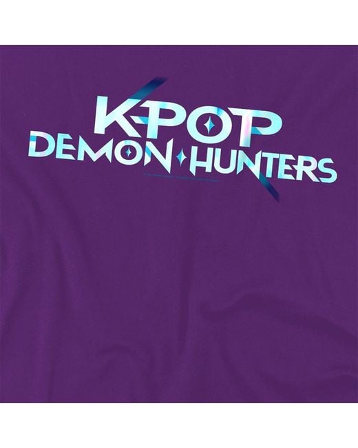 K-Pop Demon Hunters Purple Adult Logo T-Shirt