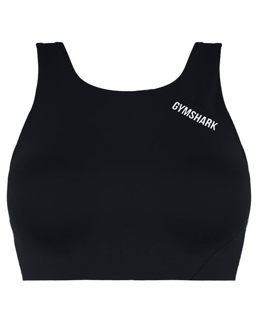 GYMSHARK Black Euphoria Sports Bra Nylon