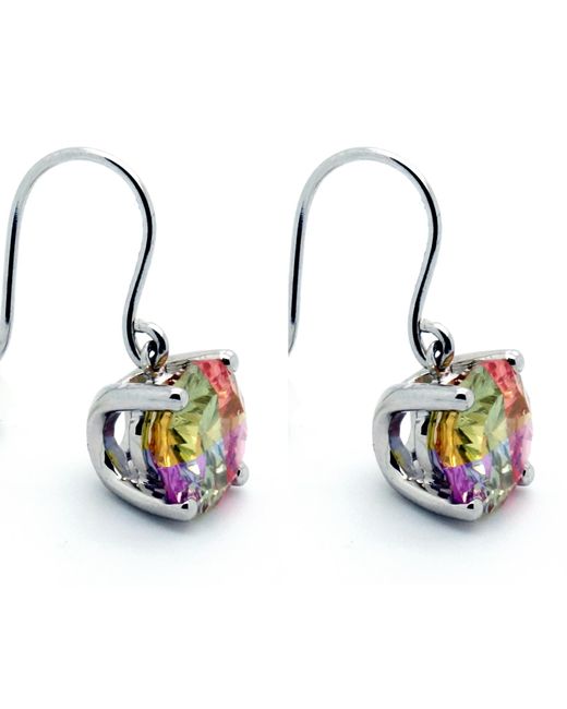 Orphelia Dames 925 Sterling Zilver Dangle Oorbellen in het White