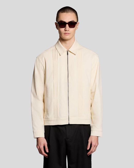 Lyle & Scott Natural Pintuck Zip-Through Jacket for men