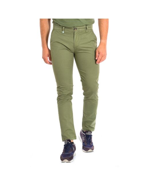 La Martina Green Long Trousers With Straight Cut Hems Tmt002-Tw417 for men