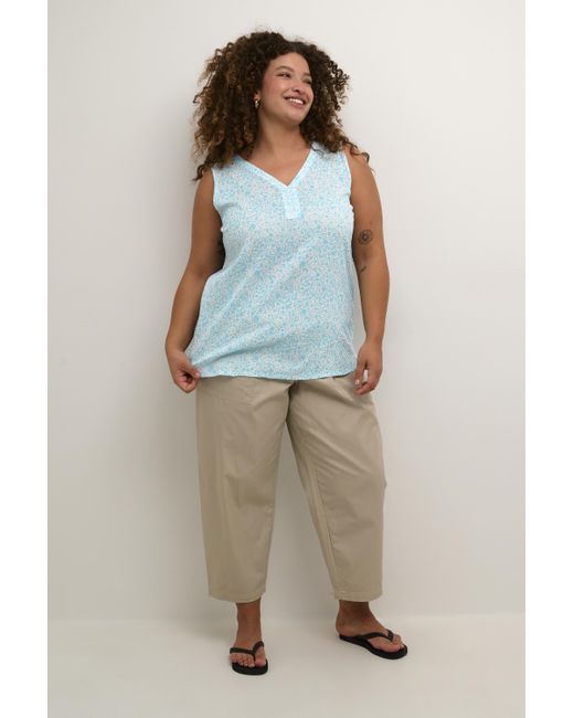 Kaffe Top Regular Fit Blue Atoll Petit Fleur