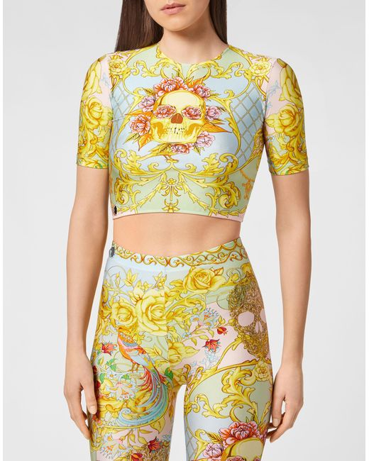 Philipp Plein Top Baroque in het Yellow