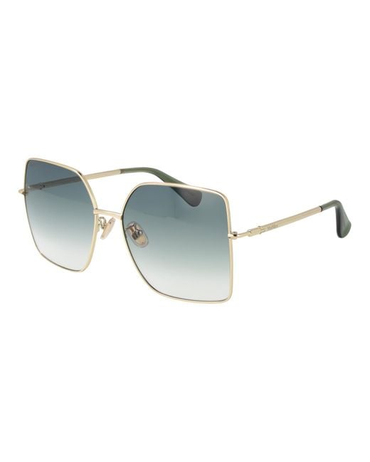 Max Mara Blue Goldene Damen Schmetterling Sonnenbrille