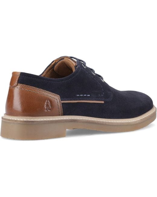 Hush Puppies Blue Guy Leather Lace-Up Shoes for men