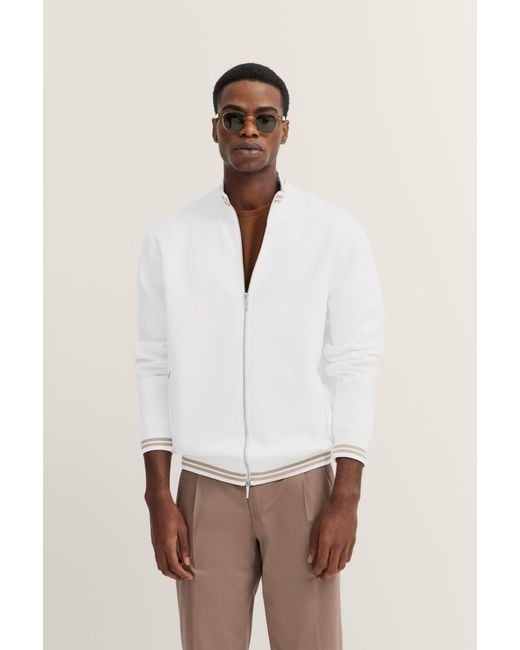 Bugatti Herren Sweatjacke Mit Reißverschluss in Natural für Herren
