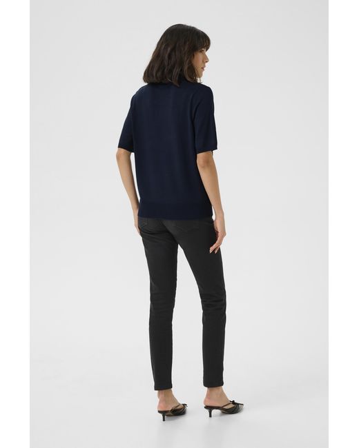 Kaffe Blue Strickpullover Regular Fit Dark