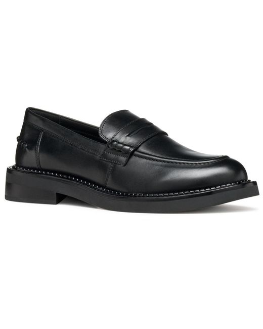 Geox Black D Serilda E Leather Moccasins Shoes