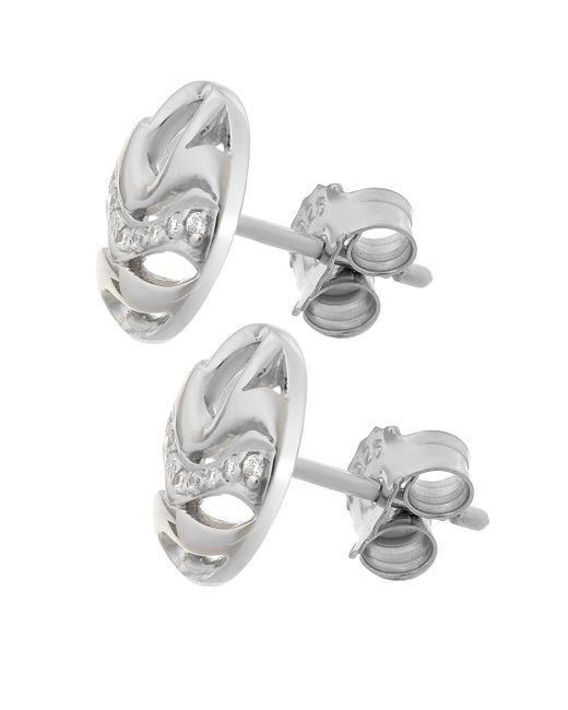 Orphelia Metallic 'Elvina' 925 Sterling Stud Earrings