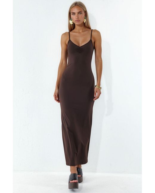 Busem Black Sleeveless Midi Slip Dress