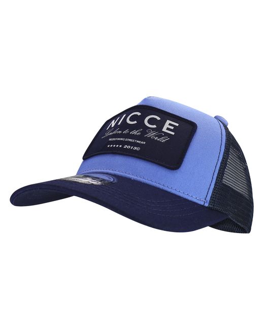 Nicce London Blue Embroidered Griffton Trucker Cap for men