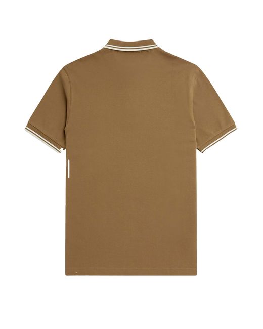 Fred Perry Brown Fredperry Fp Twin Tipped Polo Shirt for men