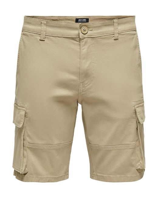 Only & Sons Shorts in Natural für Herren