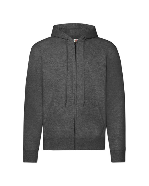 Fruit Of The Loom Hoodie Heather (donkere Heide Grijs) in het Gray voor heren