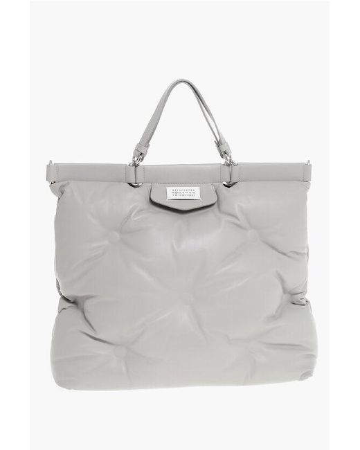 Maison Margiela Mm11 Gewatteerde Leren Glam Slam-tas In Grijs in het Gray