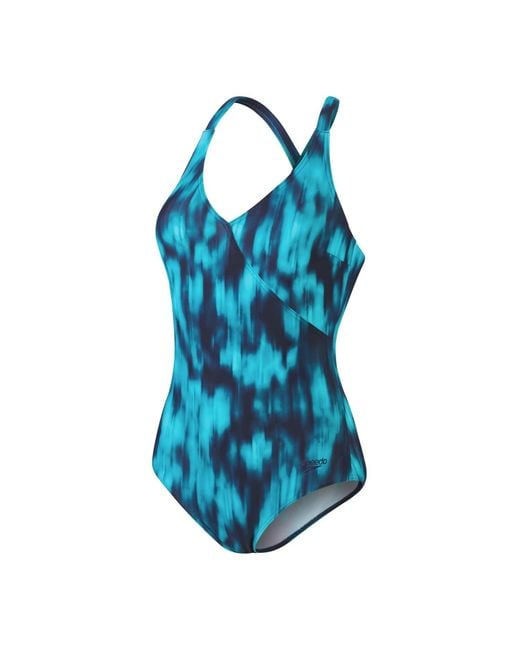 Speedo Lexi Tie Dye Eendelig Zwempak (blauwe Marine) in het Blue