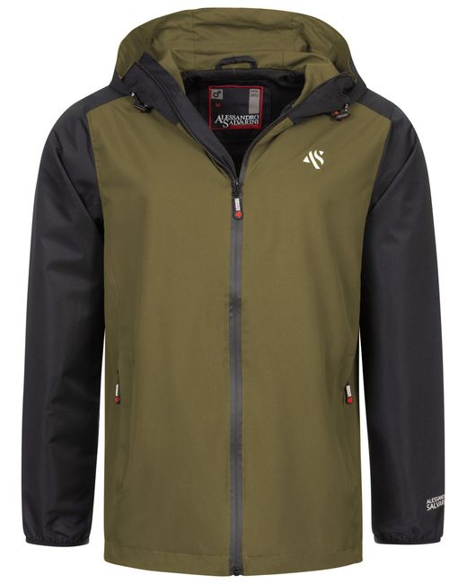 Alessandro Salvarini A. Salvarini Herren Regenjacke As-322 Wasserabweisend & Ultraleicht in grün
