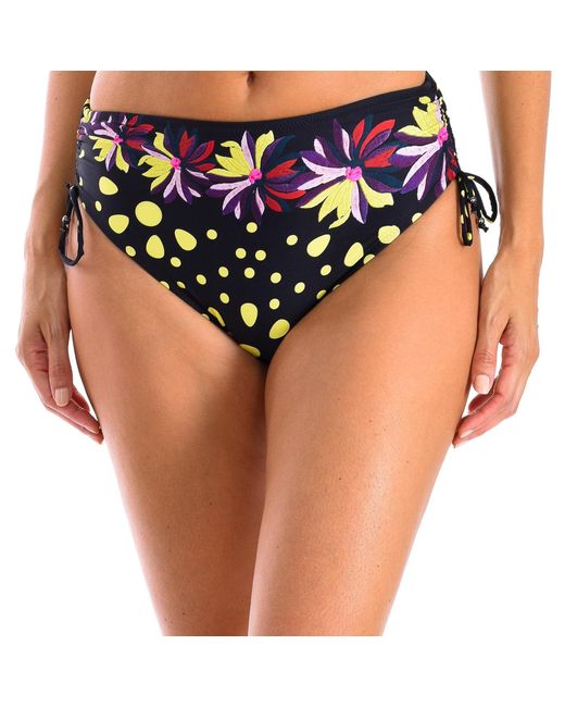 Ory Blue High Waisted Bikini Bottom W230758