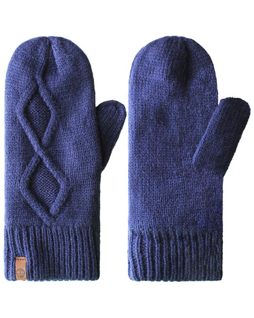 Timberland Blue Cable Mitten Gloves