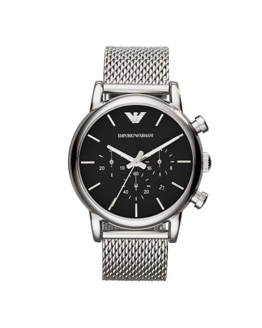 Emporio Armani Metallic Chronograph Watch Ar1811 for men