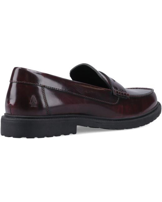 Hush Puppies Brown Verity Slip On Leather Plum Loafers