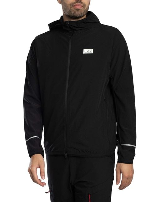 EA7 Lichtgewicht Logojack in het Black voor heren