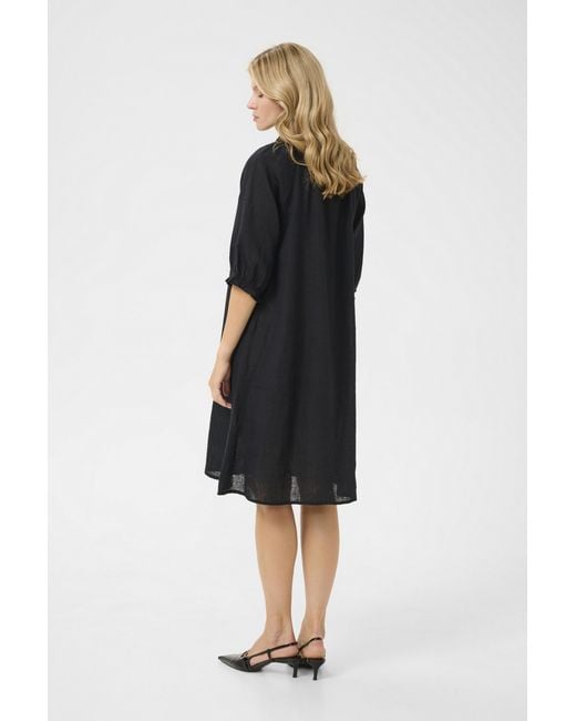Cream Jurk A-Shape in het Black