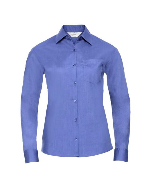 Russell Blue Collection /Ladies Poplin Easy-Care Long-Sleeved Shirt (Corporate)