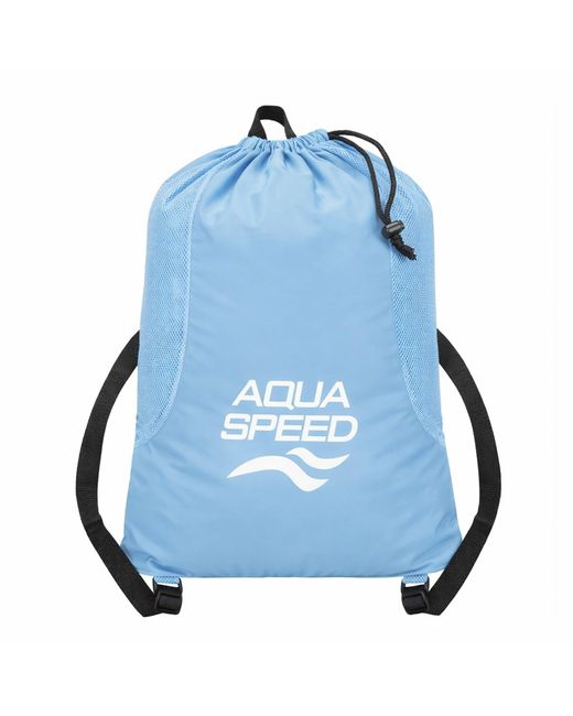 Aqua-Speed Blue Large Mesh Pool Backpack for men