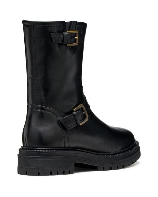 Geox Black D Iridea D Leather Boots
