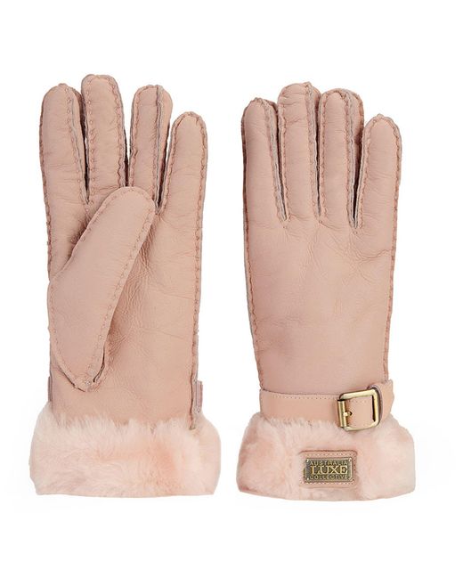 Australia Luxe Pink Stulpenhandschuhe Aus Leder, Zartrosa