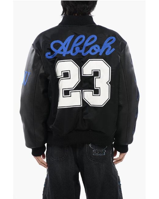 Off-White c/o Virgil Abloh Universiteitsjack in het Black voor heren